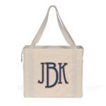 Custom Jeremy™ Deluxe Canvas Zipper-Close Tote - ColorVista (18" x 8" x 15") - 4