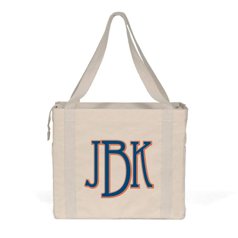 Custom Jeremy™ Deluxe Canvas Zipper-Close Tote - ColorVista (18" x 8" x 15") - 4