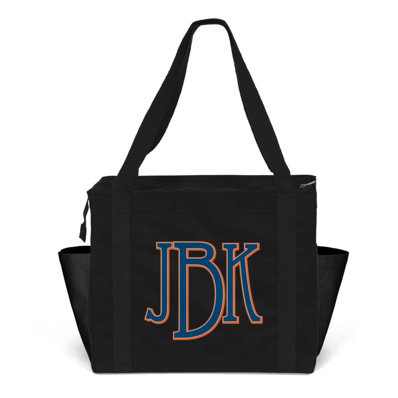 Custom Jeremy™ Deluxe Canvas Zipper-Close Tote - ColorVista (18" x 8" x 15") - 6