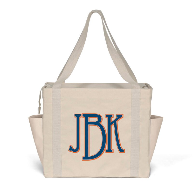 Jeremy™-Deluxe-Canvas-Zipper-Close-Tote-ColorVista-18-x-8-x-15-CV80COZ1815 Custom Jeremy™ Deluxe Canvas Zipper-Close Tote - ColorVista (18" x 8" x 15")