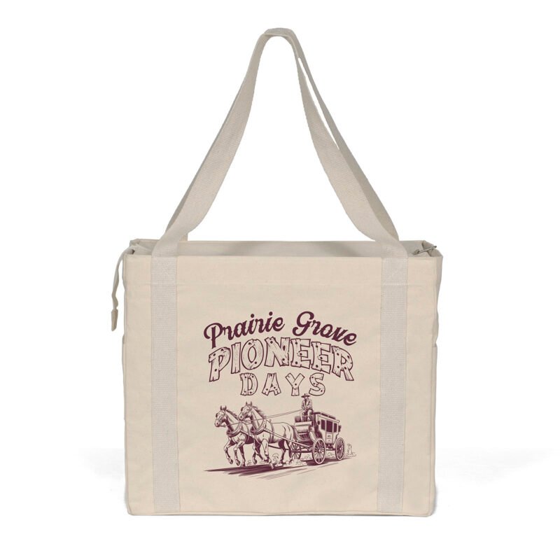 Custom Jeremy™ Deluxe Canvas Zipper-Close Tote - Screen Print (18" x 8" x 15") - 4