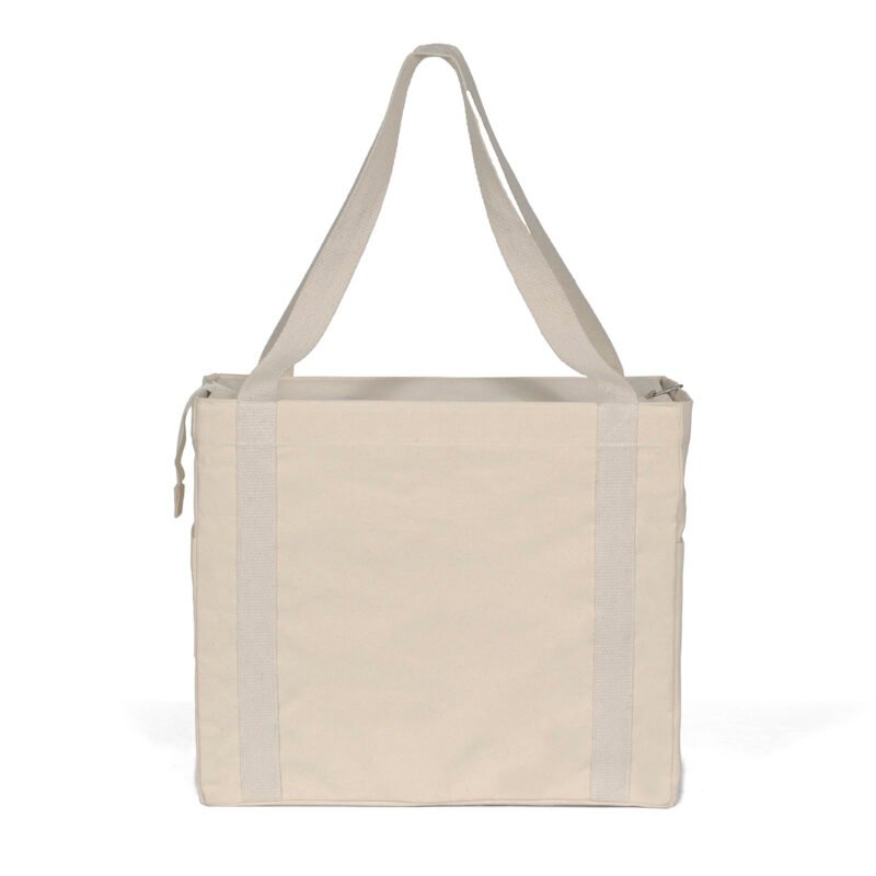 Custom Jeremy™ Deluxe Canvas Zipper-Close Tote - Screen Print (18" x 8" x 15") - 5