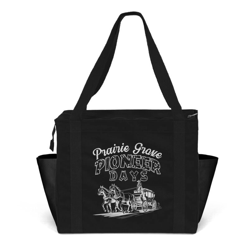 Custom Jeremy™ Deluxe Canvas Zipper-Close Tote - Screen Print (18" x 8" x 15") - 6