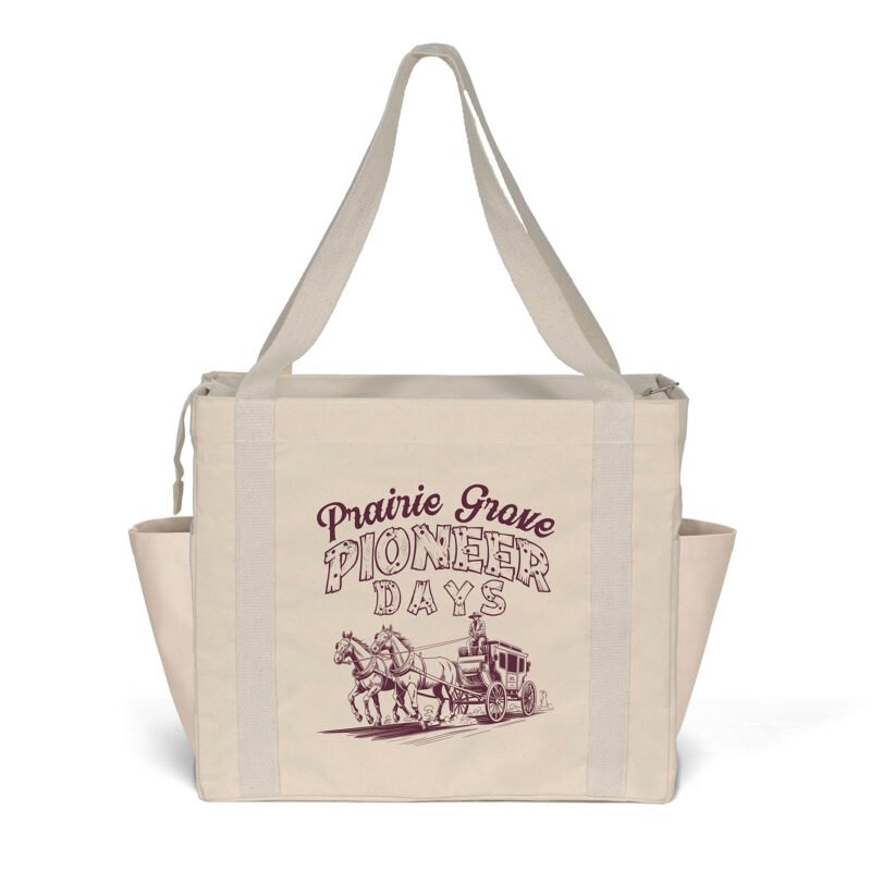 Custom Jeremy™ Deluxe Canvas Zipper-Close Tote - Screen Print (18" x 8" x 15") - 8
