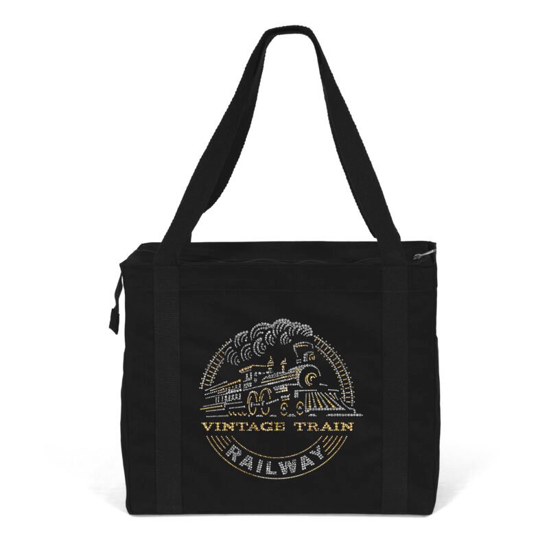Custom Jeremy™ Deluxe Canvas Zipper-Close Tote - Sparkle (18" x 8" x 15") - 2