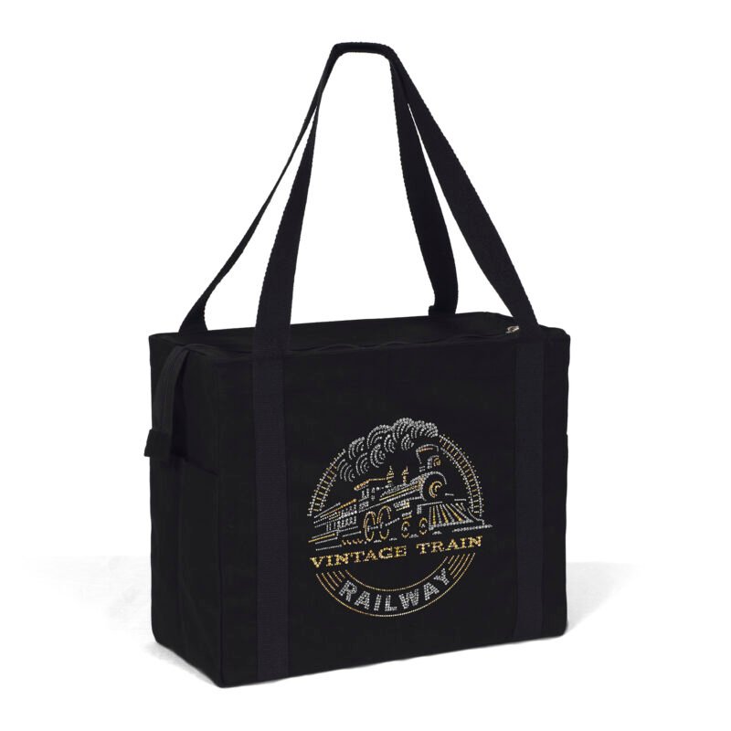 Custom Jeremy™ Deluxe Canvas Zipper-Close Tote - Sparkle (18" x 8" x 15")